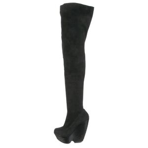 Nicholas Kirkwood | Black Pony Thigh Boot